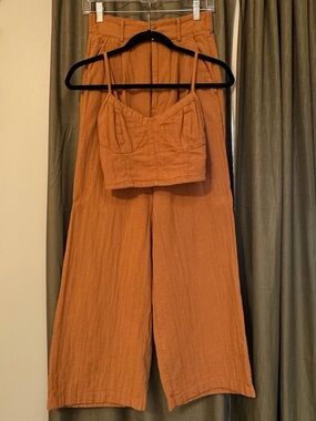 Billabong Women's Two-Piece Wide Leg Set in Rust